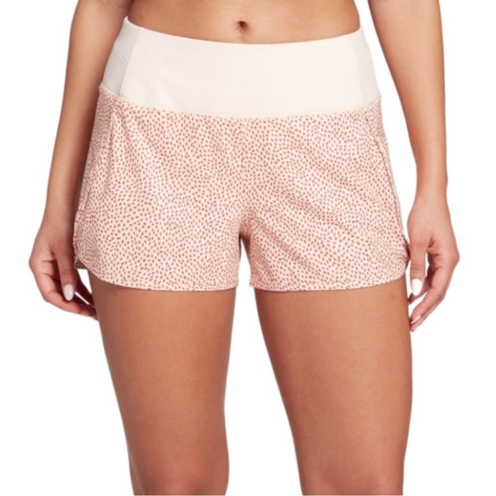CALIA Womens Size S Pink Confetti Print Woven Performance Shorts